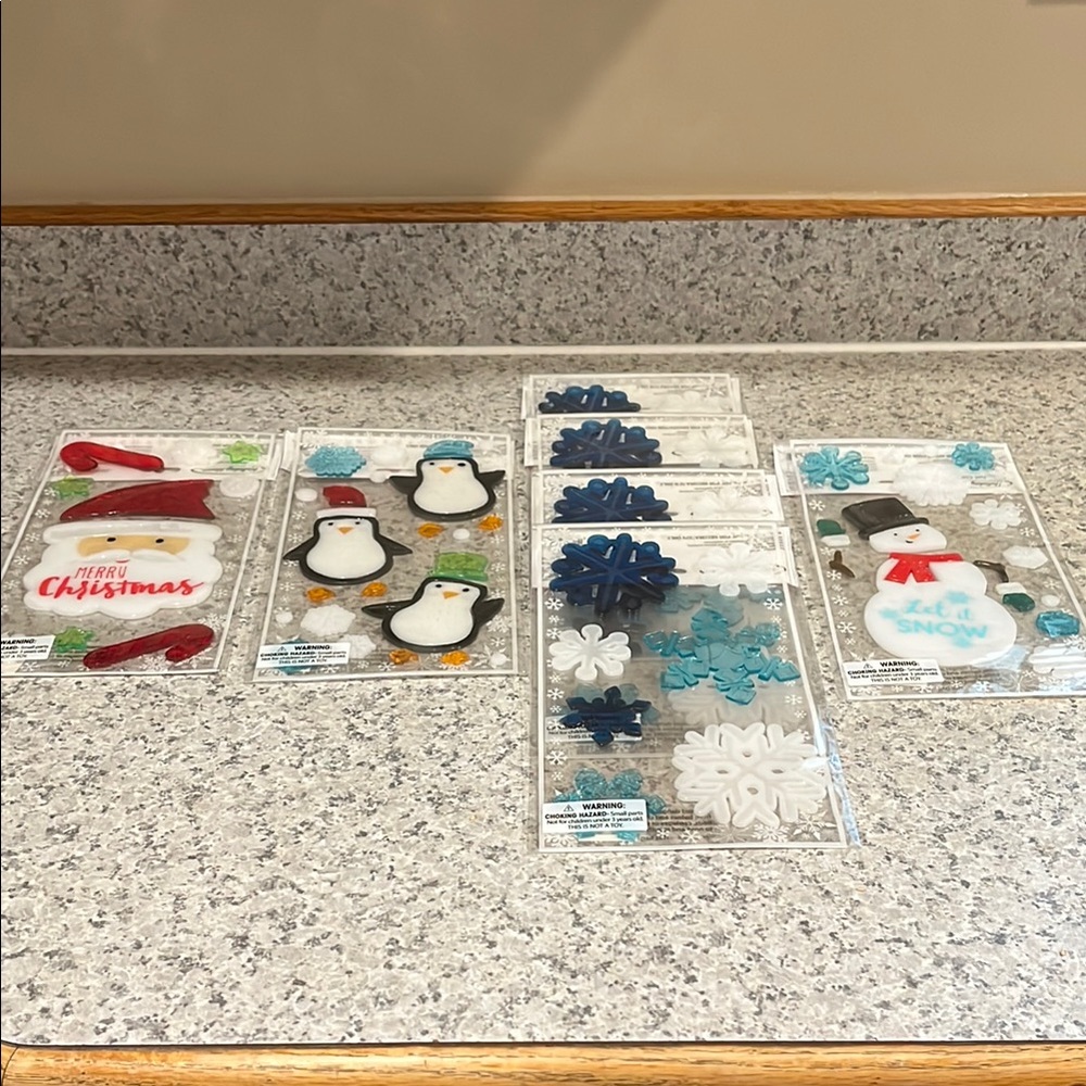 Festive Christmas Gel Clings Set